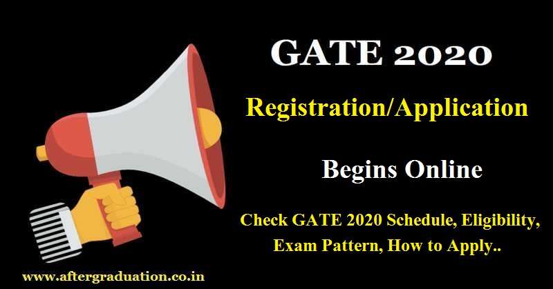 GATE 2020 Registration Process Begins Through gate.iitd.ac.in, check GATE 2020 Exam Schedule, eligibility criteria, exam pattern, how to apply, GATE application form, fees etc